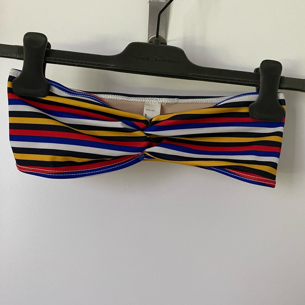 Stripe two piece bathing suit